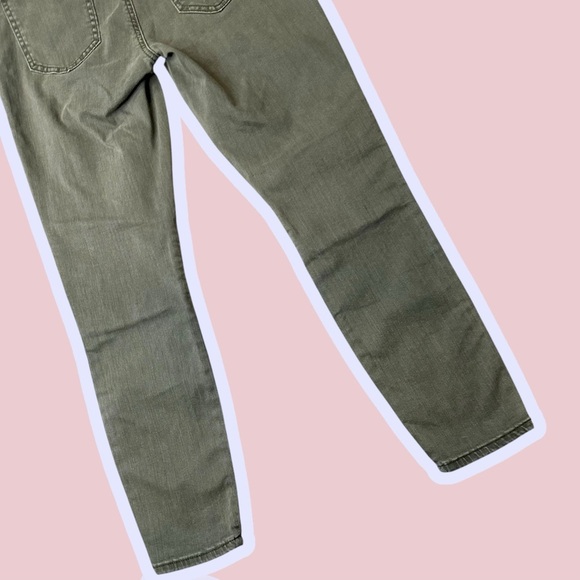 Pistola ‘Audrey’ Moto Style Ribbed-Knee Skinny Jeans in “Eden” Olive Green Sz 27 - Picture 14 of 14